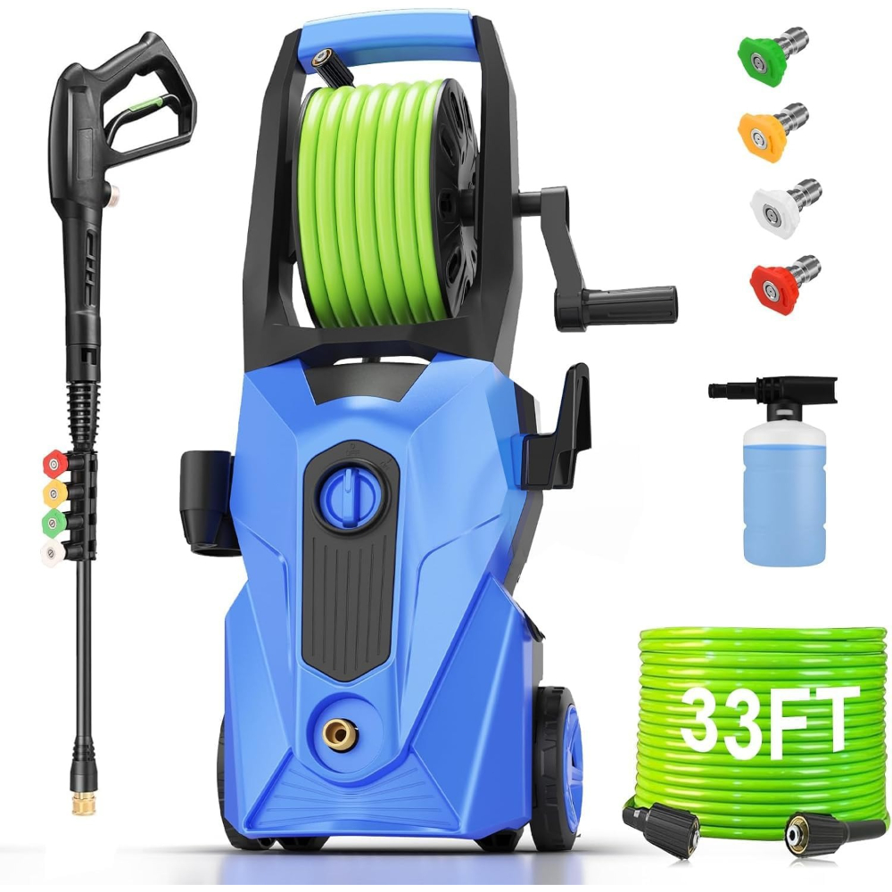 Hidrolavadora azul mejorada de - Foam Cannon Car Wash reseña y precio